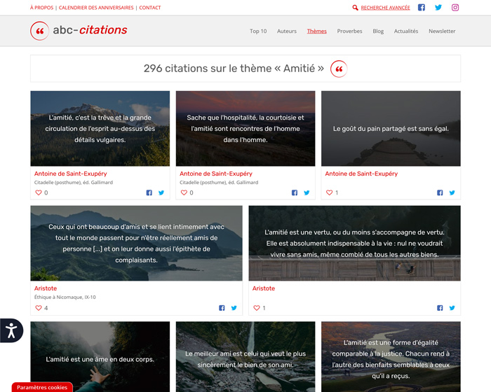 Capture d'écran de abc-citations