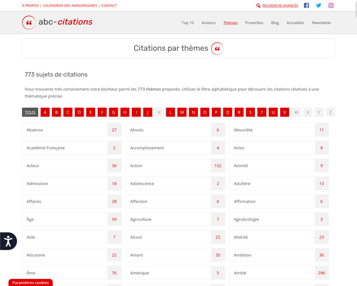 Capture d'écran de abc-citations