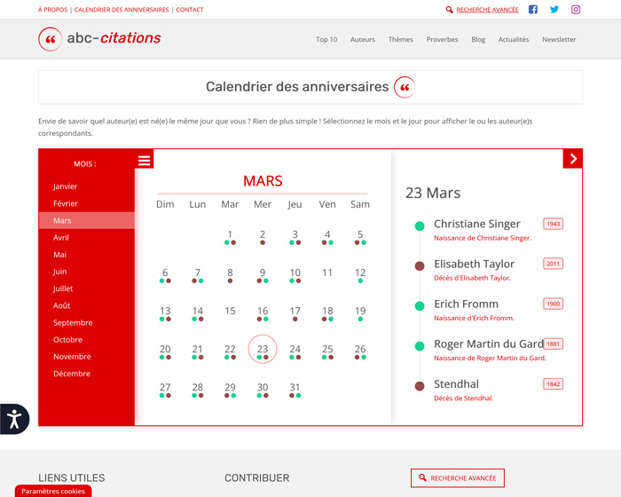 Capture d'écran de abc-citations