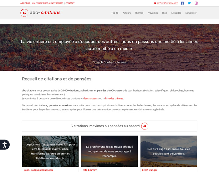 Création de site web : ABC-Citations