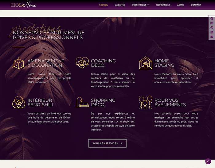 Création de site web : Diosa Home