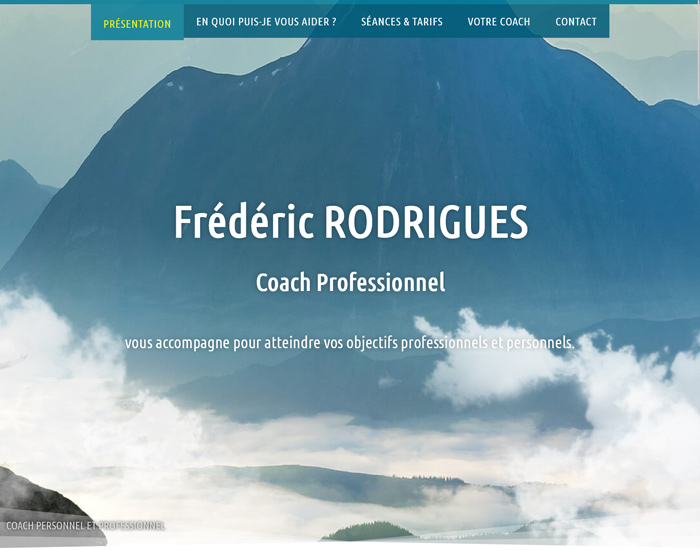 Capture d'écran du site internet de Frédéric RODRIGUES